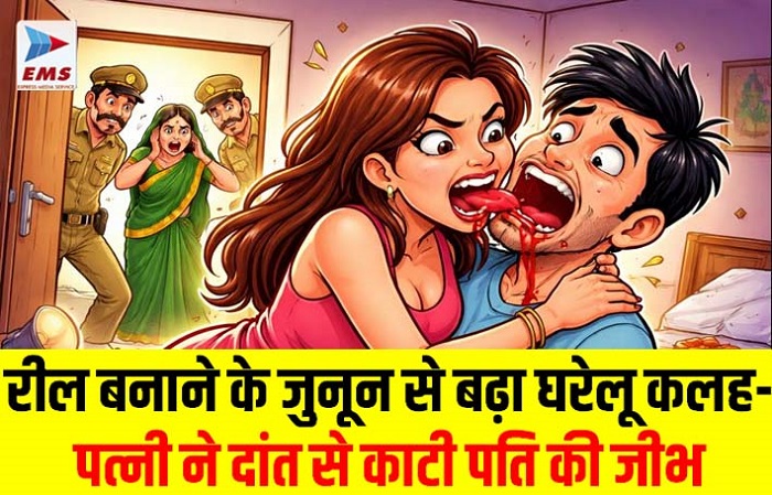 रील बनाने के जुनून से बढ़ा घरेलू कलह- पत्नी ने दांत से काटी पति की जीभ